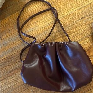 Cupcakes and Cashmere burgundy Leather Shoulder Bag
